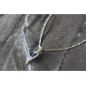 925 STERLING SILVER LONDON BLUE & WHITE TOPAZ CHAIN WITH PENDANT(2)