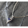 925 Sterling Silver London Blue & White Topaz Chain With Pendant(2)