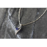 925 STERLING SILVER LONDON BLUE & WHITE TOPAZ CHAIN WITH PENDANT(2)