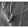 925 Sterling Silver London Blue & White Topaz Chain With Pendant(2)