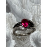 925 Sterling Silver Ruby Ring Size 6
