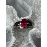 925 Sterling Silver Ruby Ring Size 6