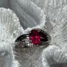 925 Sterling Silver Ruby Ring Size 6