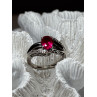 925 Sterling Silver Ruby Ring Size 6