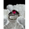 925 Sterling Silver Ruby Ring Size 6