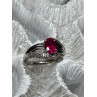 925 Sterling Silver Ruby Ring Size 6