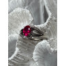 925 Sterling Silver Ruby Ring Size 6