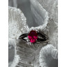 925 Sterling Silver Ruby Ring Size 6