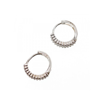 925 STERLING SILVER WHITE SAPPHIRES EARRINGS