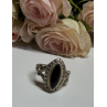 Vintage 925 Sterling Silver Onyx & Marcasite Ring Size 7