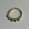 925 Sterling Silver Gold Plated Pearls Ring Size 6