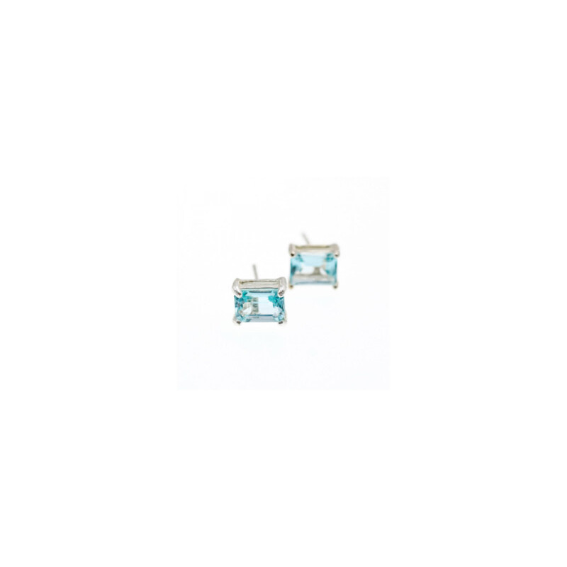 925 Sterling Silver Blue Topaz Earrings