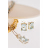 925 Sterling Silver Blue Topaz Earrings