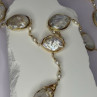 GOLD PLATED PEARL NECKLACE APPROX LENGTH 30 INCH THE BOTTOM OF PENDANT 3 INCH