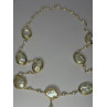 GOLD PLATED PEARL NECKLACE APPROX LENGTH 30 INCH THE BOTTOM OF PENDANT 3 INCH