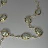 GOLD PLATED PEARL NECKLACE APPROX LENGTH 30 INCH THE BOTTOM OF PENDANT 3 INCH