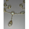 GOLD PLATED PEARL NECKLACE APPROX LENGTH 30 INCH THE BOTTOM OF PENDANT 3 INCH