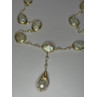 GOLD PLATED PEARL NECKLACE APPROX LENGTH 30 INCH THE BOTTOM OF PENDANT 3 INCH