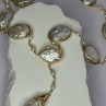 GOLD PLATED PEARL NECKLACE APPROX LENGTH 30 INCH THE BOTTOM OF PENDANT 3 INCH