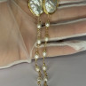 GOLD PLATED PEARL NECKLACE APPROX LENGTH 30 INCH THE BOTTOM OF PENDANT 3 INCH