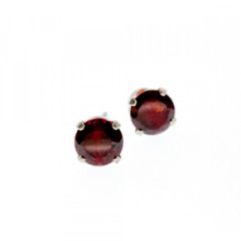 925 Sterling Silver Garnet Earrings