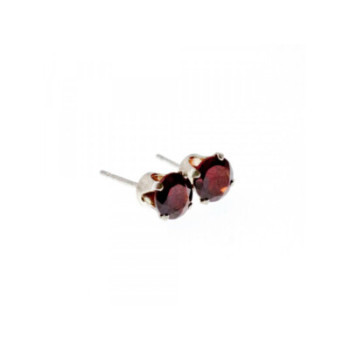 925 Sterling Silver Garnet Earrings