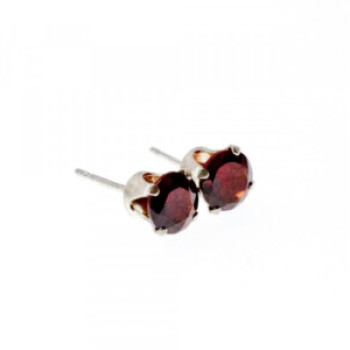 925 Sterling Silver Garnet Earrings