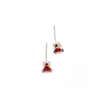 925 Sterling Silver Garnet Earrings
