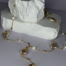 GOLD PLATED PEARL NECKLACE APPROX LENGTH 32 INCH BOTTOM OF PENDANT 4 INCH