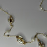 GOLD PLATED PEARL NECKLACE APPROX LENGTH 32 INCH BOTTOM OF PENDANT 4 INCH