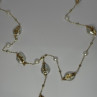 GOLD PLATED PEARL NECKLACE APPROX LENGTH 32 INCH BOTTOM OF PENDANT 4 INCH
