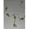 GOLD PLATED PEARL NECKLACE APPROX LENGTH 32 INCH BOTTOM OF PENDANT 4 INCH