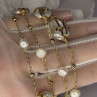 GOLD PLATED PEARL NECKLACE APPROX LENGTH 32 INCH BOTTOM OF PENDANT 4 INCH
