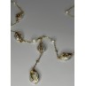 GOLD PLATED PEARL NECKLACE APPROX LENGTH 32 INCH BOTTOM OF PENDANT 4 INCH