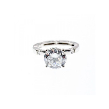 925 Sterling Silver CZ Ring Size 6