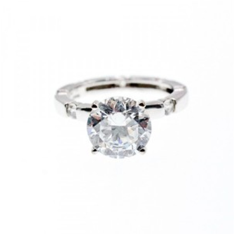925 Sterling Silver CZ Ring Size 6