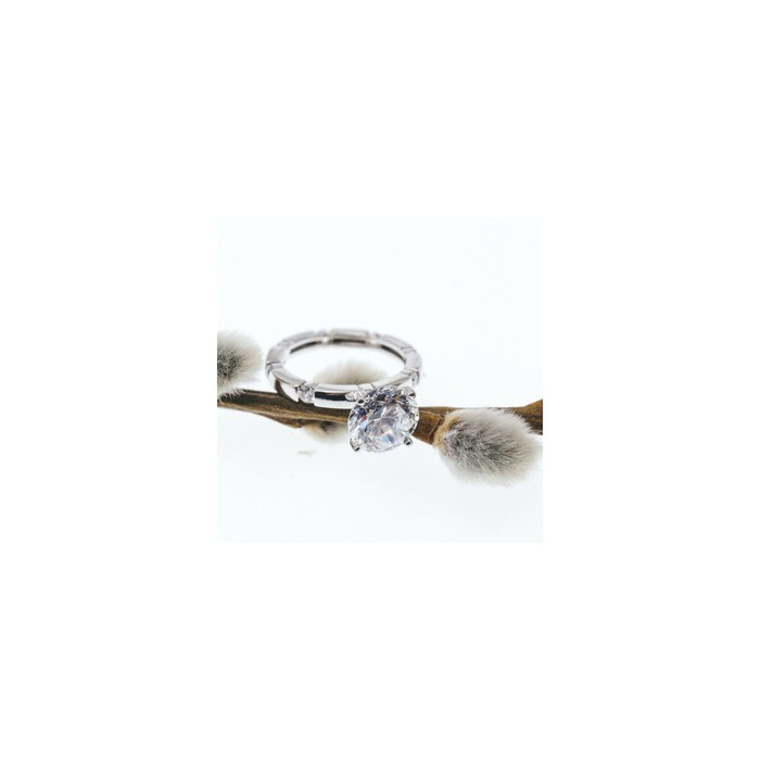 925 Sterling Silver CZ Ring Size 6