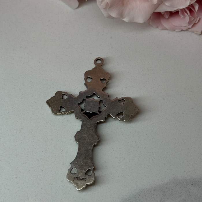925 Sterling Silver Cross Length 2.3 In