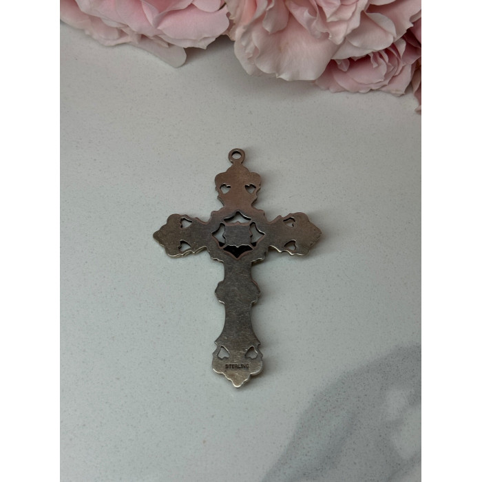 925 Sterling Silver Cross Length 2.3 In