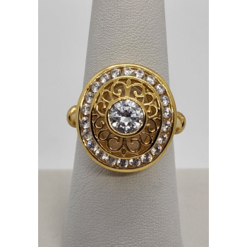 925 Sterling Silver CZ Ring Size 7.5