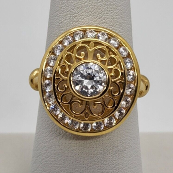 925 Sterling Silver CZ Ring Size 7.5