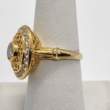 925 Sterling Silver CZ Ring Size 7.5