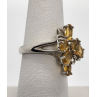 925 Sterling Silver Citrine Ring Size 6.5