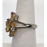 925 Sterling Silver Citrine Ring Size 6.5