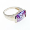 925 Sterling Silver Purple CZ Ring Size 8