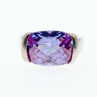 925 Sterling Silver Purple CZ Ring Size 8