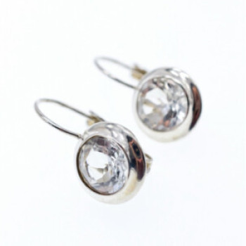 925 Sterling Silver White Beryl (Goshenite) Earrings
