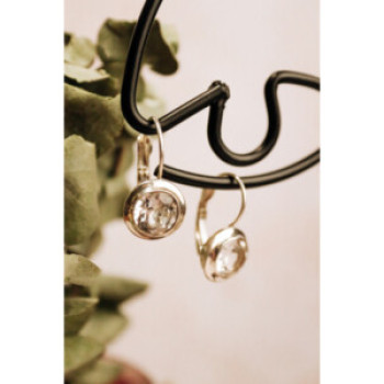 925 Sterling Silver White Beryl (Goshenite) Earrings