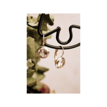 925 Sterling Silver White Beryl (goshenite) Earrings