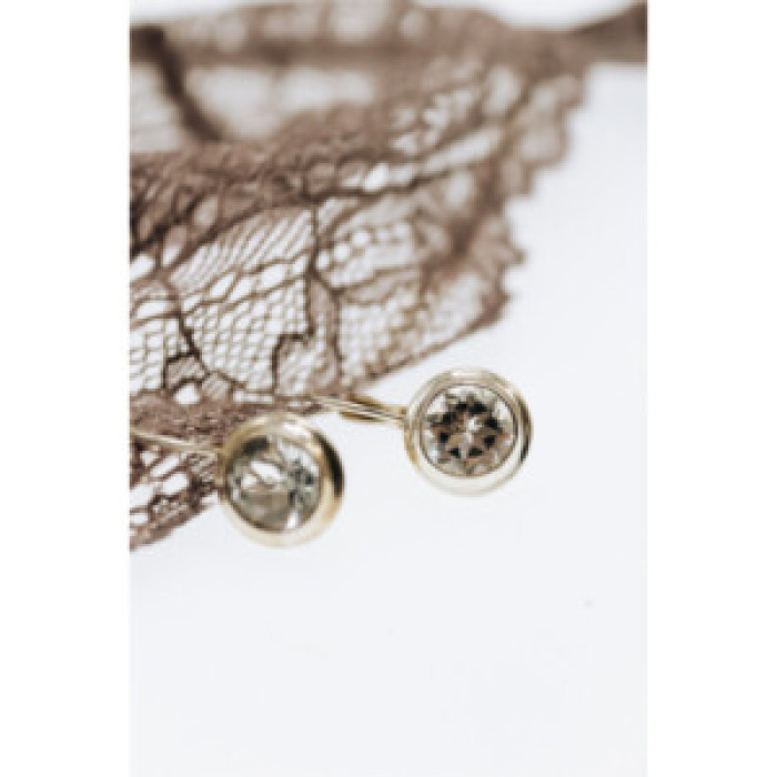 925 Sterling Silver White Beryl (Goshenite) Earrings